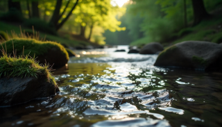 riviere ruisselante de nettoyage